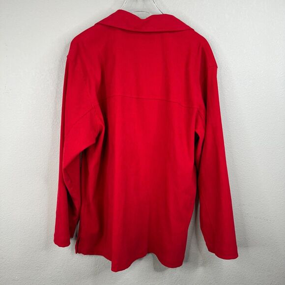 Rafaella Women Full Zip Jacket Cherry Red 12‎ Boho Lagenlook 90s - Picture 6 of 9